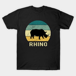 Rhino At Sunset A Gift For Rhinos Lovers T-Shirt